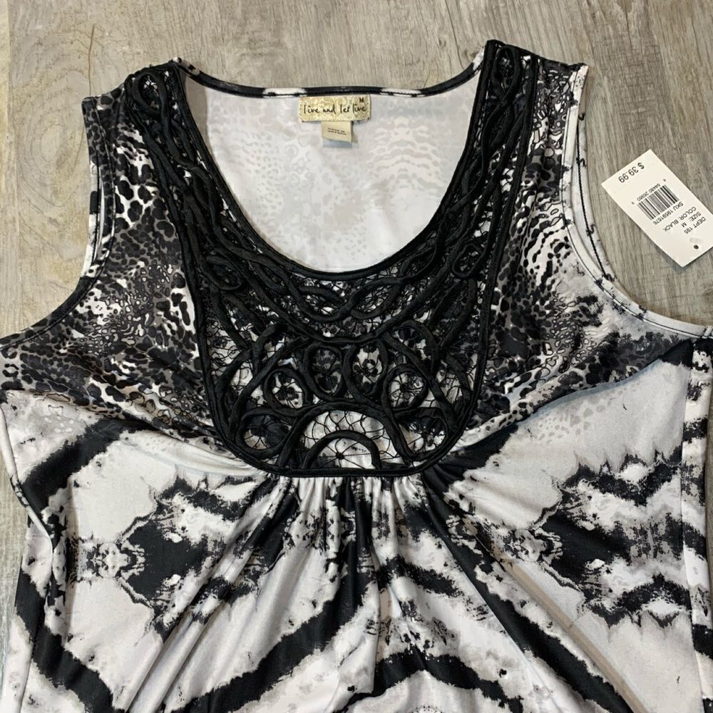 NWT LIVE AND LET LIVE BLACK/WHITE MAXI - Picture 11 of 11